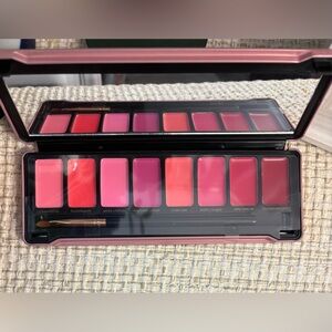 Profusion Cosmetics Pink Lipstick Palette with Lipstick Brush.